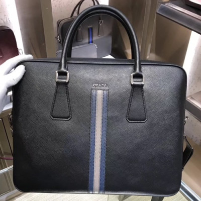 Prada Saffiano Mens Business Bag ,36CM - 프라다 사피아노  남성용 서류가방 2VE363-23 ,36CM,블랙