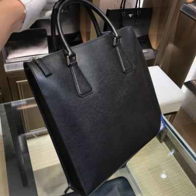 Prada Saffiano Mens Business Bag ,34CM - 프라다 사피아노 남성용 서류가방 2VG079,34-7CM,블랙+블루