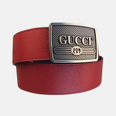 [매장판]Gucci 2019 MM/WM Box Logo Buckle Leather Belt - 구찌 남자 박스 로고 버클 레더 벨트 Guc0704x.Size(4.0cm).레드