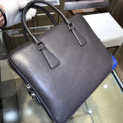 Prada Saffiano Mens Business Bag,36CM - 프라다 사피아노  남성용 서류가방 2VE368-36 ,36CM,다크그레이+블루