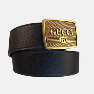 [매장판]Gucci 2019 MM/WM Box Logo Buckle Leather Belt - 구찌 남자 박스 로고 버클 레더 벨트 Guc0706x.Size(4.0cm).블랙금장