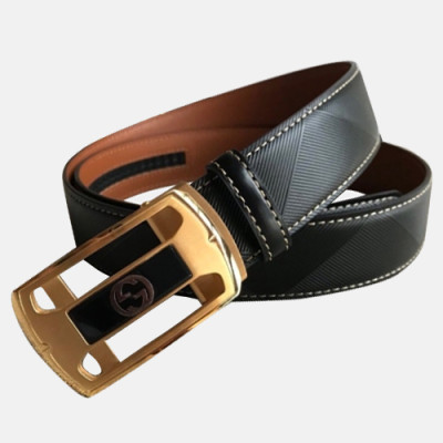 Gucci 2019 Mens Box GG Logo Buckle Leather Belt - 구찌 남성 박스 GG 로고 자동 버클 레더 벨트 Guc0707x.Size(3.5cm).블랙금장