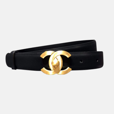 Chanel 2019 Ladies Classic CC Buckle Leather Belt - 샤넬 여성 클랙식 CC 버클 레더 벨트 Cnl0178x.Size(2.5cm).블랙