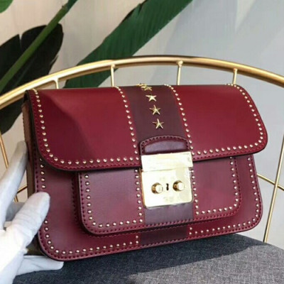 Michael Kors Leather Shoulder Bag, 23CM - 마이클 코어스 레더 숄더백 ,MKB0255, 23CM,레드