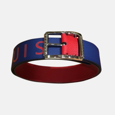 Louis vuitton 2019 Mens Reverso Taurillon Leather Belt - 루이비통 남성 리베르소 송아지 가죽 벨트 Lou0751x.Size(4.0cm).블루은장