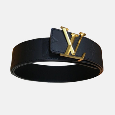 Louis vuitton 2019 Mens Initial Logo Buckle Business Leather Belt - 루이비통 남성 신상 이니셜 로고 버클 비지니스 레더 벨트 Lou0758x.Size(4.0cm).2컬러(블랙금장.네이비금장)