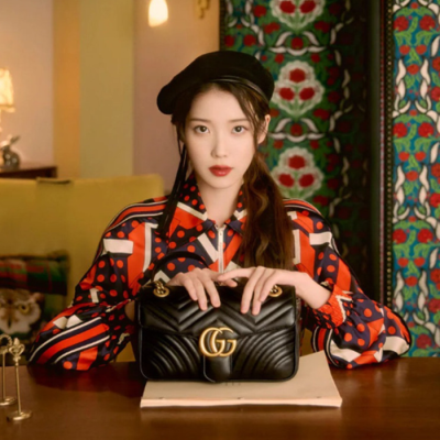 [커스텀급]Gucci Marmont Matlase Women Shoulder Bag ,26CM ,31CM- 구찌 GG 마몬트 마틀라세 여성용 숄더백 443497,GUB0254,26CM,31CM,블랙 -