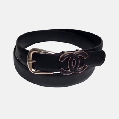 Chanel 2019 Ladies Classic CC Buckle Leather Belt - 샤넬 여성 클랙식 CC 버클 레더 벨트 Cnl0189x.Size(2.5cm).블랙