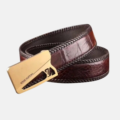 Louis vuitton 2019 Mens Box Initial Logo Leather Belt - 루이비통 남성 박스 이니셜 로고 버클 레더 벨트 Lou0762x.Size(3.5cm).2컬러(블랙은장/브라운금장)