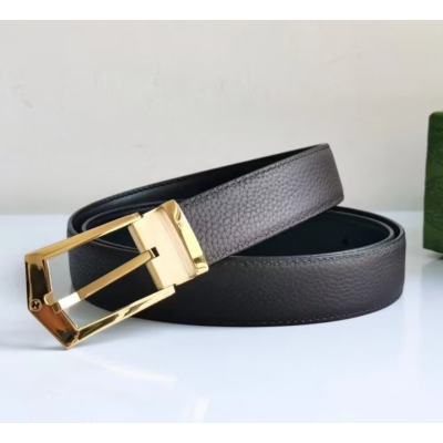 Gucci 2023 Mens Business Classic Buckle Leather Belt - 구찌 남성 비지니스 클래식 버클 레더 벨트 Guc0733x.Size(3.0cm).2컬러(블랙은장/브라운금장)