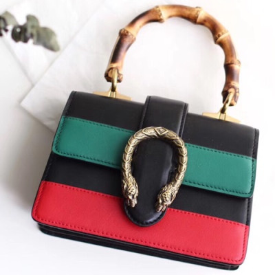 Gucci Dionysus Mini Bamboo Handle Tote Shoulder Bag,20CM - 구찌 디오니소스 미니 뱀부 핸들 토트 숄더백 523367,GUB0369 ,20cm,블랙+레드