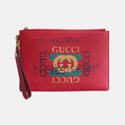 Gucci 2018 Leather Clutch Bag ,30CM - 구찌 2018 레더 남여공용 클러치백 494320,GUB0411,30cm,레드