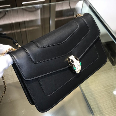 Bvlgari Serpenti Forever Chain Shoulder Bag,22CM - 불가리 세르펜티 포에버 체인 숄더백,BVLB0018,22cm,블랙