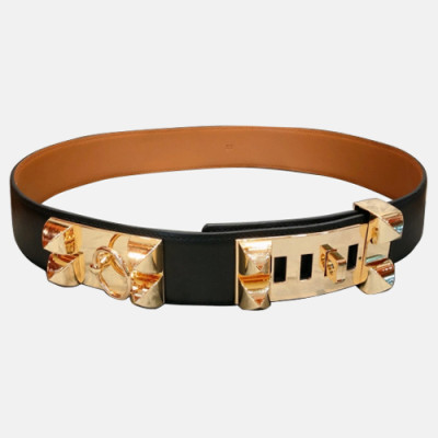 Hermes 2019 Ladies Luck Stud Leather Belt - 에르메스 여성 락스터드 레더 벨트 Her0124x.Size(4.5cm).블랙금장