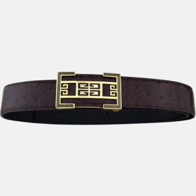 Givenchy 2019 Mens  Initial Logo Buckle Leather Belt - 지방시 남성  이니셜 로고 버클 레더 벨트 Giv0101x.Size(3.5cm).브라운금장