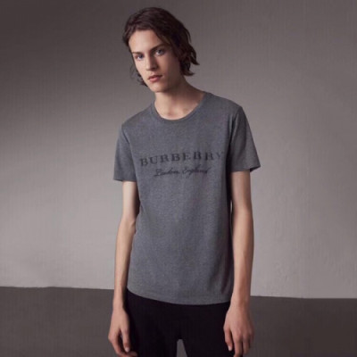 Burberry 2019 Mens Crew -neck Cotton Short Sleeved Tshirt - 버버리 남성 크루넥 고튼 반팔티 Bur0473x.Size(m - 3xl).4컬러(화이트/그레이/네이비/블랙)