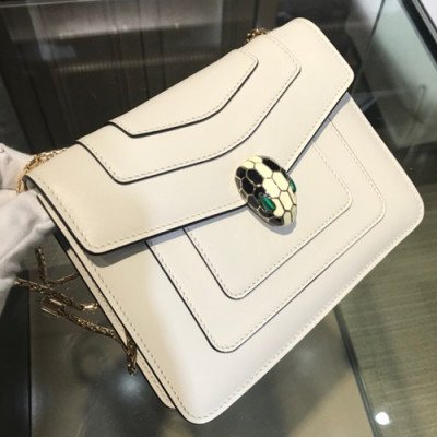 Bvlgari Serpenti Forever Chain Shoulder Bag,20CM - 불가리 세르펜티 포에버 체인 숄더백,BVLB0068,20cm,화이트