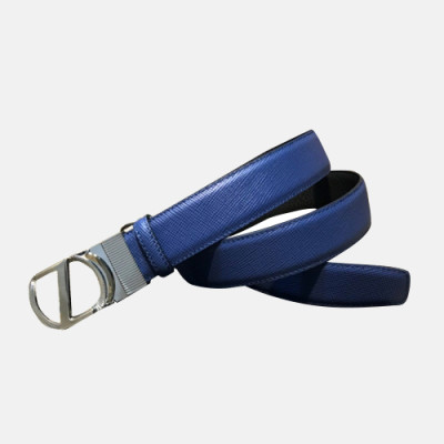 Ermenegildo Zegna 2019 Mens Business Leather Belt - 에르메네질도 제냐 남성 비지니스 레더 벨트 Zeg0069x.Size(3.5cm).블루