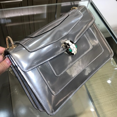 Bvlgari Serpenti Forever Chain Shoulder Bag,28CM - 불가리 세르펜티 포에버 체인 숄더백,BVLB0105,28cm,실버