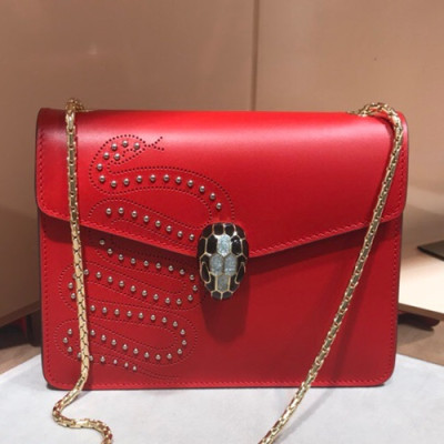 Bvlgari Serpenti Forever Chain Shoulder Bag,20CM - 불가리 세르펜티 포에버 체인 숄더백,BVLB0108,20cm,레드