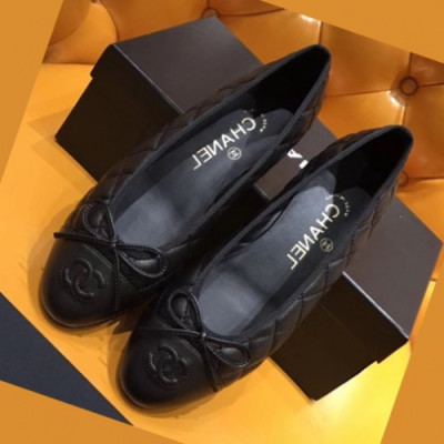 Chanel 2018 Ladies Classic CC Logo Ballet Shoes - 샤넬 여성 클랙식 CC 로고 발렛 슈즈 Cnl0242x.Size(225 - 255).블랙