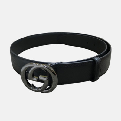 Gucci 2019 Mens GG Buckle Business Leather Belt - 구찌 신상 남성 GG 버클 비지니스 레더 벨트 Guc0753x.Size(4.0cm).블랙검장