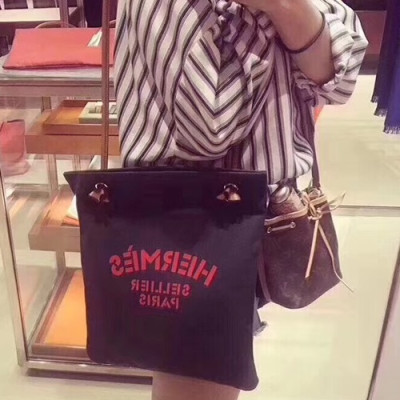 Hermes Canvas Shoulder Shopper Bag  - 에르메스 캔버스 여성용 숄더 쇼퍼백 HERB0622,네이비