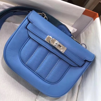 Hermes Berline Swift Leather Shoulder Bag - 에르메스 베를린 스위프트 레더 여성용 숄더백 HERB0628,블루