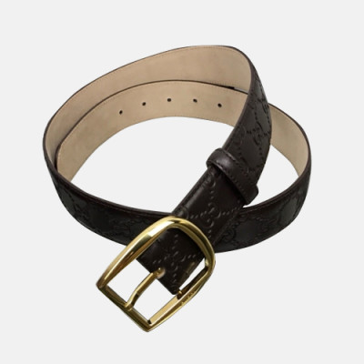 Gucci 2019 Mens Classic Buckle Business Leather Belt - 구찌 신상 남성 클래식 버클 비지니스 레더 벨트 Guc0769x.Size(4.0cm).브라운금장