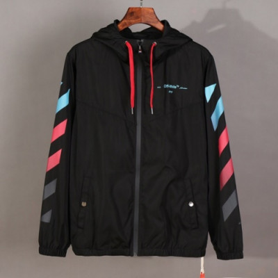 Off-white 2019 Mens Wind Breaker Jacket - 오프화이트 남성 신상 바람막이 자켓 Off0043x.Size(m - 2xl).2컬러(블랙/화이트)