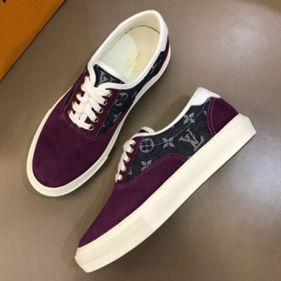 Louis Vuitton 2019 Mens Denim Initial Logo Sneakers - 루이비통 신상 남성 데님 이니셜 로고 스니커즈 Lou0801x.Size(240 - 270).퍼플