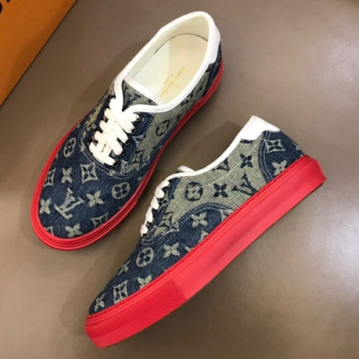 Louis Vuitton 2019 Mens MonogramInitial Logo Denim Sneakers - 루이비통 신상 남성 모노그램 이니셜 로고 데님 스니커즈 Lou0812x.Size(240 - 270).블루