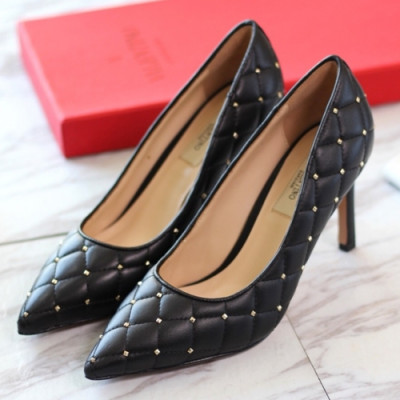 Valentino 2018 Ladies Garavani Rockstud Spike Pumps - 발렌티노 락스터드 스파이 펌프스 Val0149x.Size(225 - 250).블랙