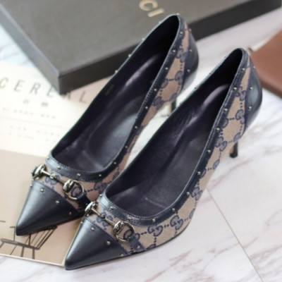 Gucci 2019 Ladies Horsbit Stud Classic Denim Pumps - 구찌 여성 홀스빗 스터드 클래식 데님 펌프스 Guc0785x.Size(225 -  250).네이비