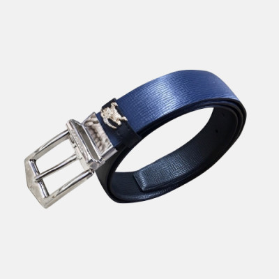 [매장판]Burberry 2019 Mens Classic Business Leather Belt - 버버리 남성 클래식 비지니스 레더 벨트 Bur0513x.Size(3.5CM).네이비은장