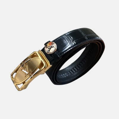 Louis vuitton 2019 Mens Box Logo Buckle Leather Belt - 루이비통 남성 신상 박스 로고 버클 레더 벨트 Lou0831x.Size(3.4cm).블랙금장