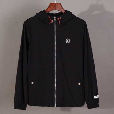 Chanel 2019 Mens Patch Logo Wind Breaker Jacket - 샤넬 남성 패치 로고 방풍 자켓 Cnl0311x.Size(m - 2xl).2컬러(블랙/화이트)