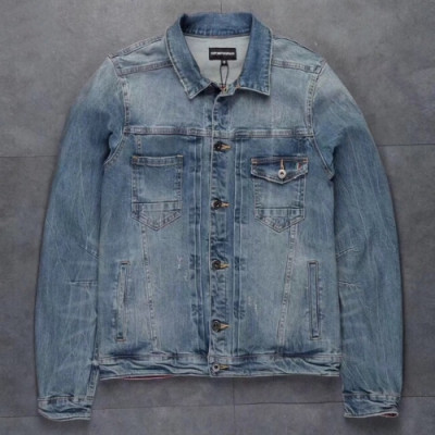 Emporio Armani 2019 Mens DenimCasual Jacket - 알마니 남성 데님 캐쥬얼 자켓 Arm0152x.Size(s - 2xl).블루