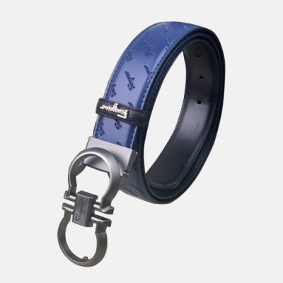 Christian Dior 2019 Mens Classic Buckle Reversible Leather Belt - 크리스챤 디올 클랙식 버클 양면 레더 벨트 Dio0132x.Size(3.5cm).블루은장