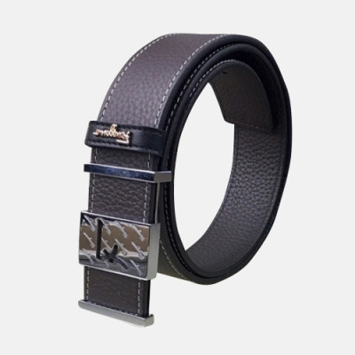 Salvatore Ferragamo 2019 Mens  Box Logo Buckle Leather Belt - 살바토레 페라가모 남성 박스 로고  버클 레더 벨트 Fer0227x.Size(3.8cm).그레이은장