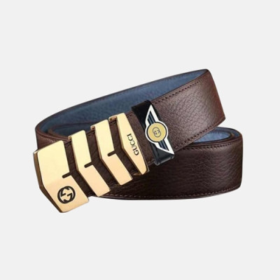 Gucci 2019 Mens Business Steel Buckle Leather Belt - 구찌 신상 남성 비지니스 스틸 버클 레더 벨트 Guc0855x.Size(3.8cm).2컬러(블랙은장/브라운금장)