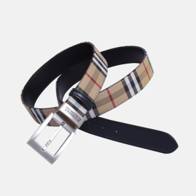 Burberry 2019 Mens London Classic Logo Buckle Business Leather Belt - 버버리 남성 런던 클랙식 로고 버클 비지니스 레더 벨트 Bur0588x.Size(3.5cm).체크블랙은장