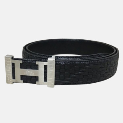 Hermes 2019 Mens Business Signature Logo Leather Belt - 에르메스 남성 비지니스 시그니처 로고 가죽 벨트 Her0193x.Size(3.8cm).블랙은장