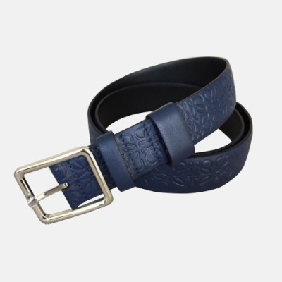 Loewe 2019 Mens Business Classic Buckle Leather Bellt - 로에베 남성 비지니스 클래식 버클 레더 벨트 Loe0035x.Size(3.8cm).네이비은장