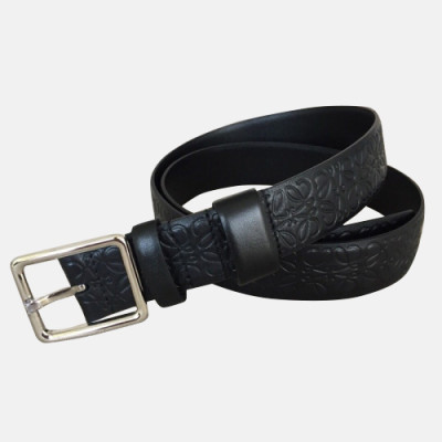 Loewe 2019 Mens Business Classic Buckle Leather Bellt - 로에베 남성 비지니스 클래식 버클 레더 벨트 Loe0037x.Size(3.8cm).블랙은장