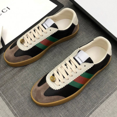 [1:1]Gucci 2019 Mens Ace Leather Sneakers - 구찌 남성 신상 에이스 레더 스니커즈 Guc0883x.Size(240 - 275).블랙