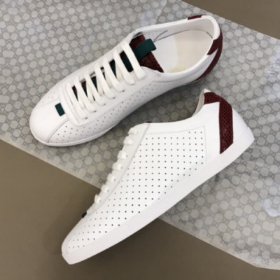 Gucci 2019 Mens Cajual Leather Sneakers - 구찌 신상 남성 캐쥬얼 레더 스니커즈 Guc0884x.Size(240 - 275).화이트