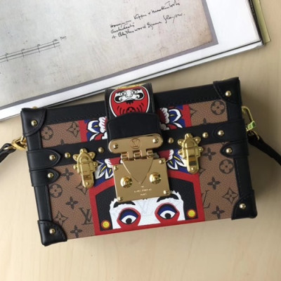 Louis Vuitton Petite Malle Shoulder Bag,18cm - 루이비통 쁘띠뜨 말 숄더백 M51600,LOUB1048 ,18cm,레드+브라운