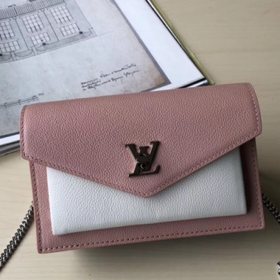 Louis Vuitton Pochette My Lock Me Chain Shoulder Bag,19cm - 루이비통 포쉐트 마이 락미 체인 숄더백 M63471,LOUB1052,19cm,핑크+화이트