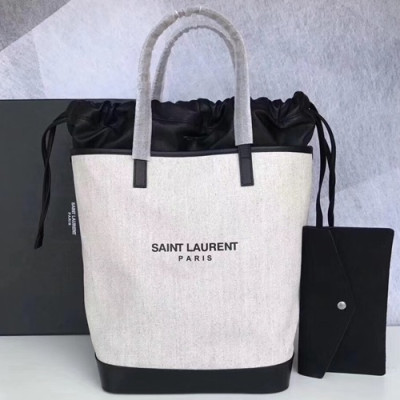 Saint Laurent Womens Tote Bag,25.5cm - 입생로랑 여성용  토트백 SLB0306,25.5cm,베이지+블랙